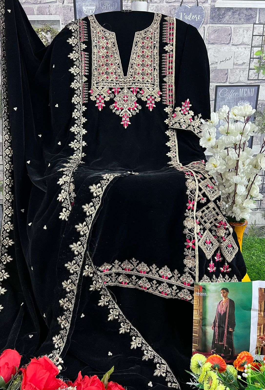 FIRDOUS VELEVT Open Pic D NO.: 3291 ABC by DEEPSY SUITS